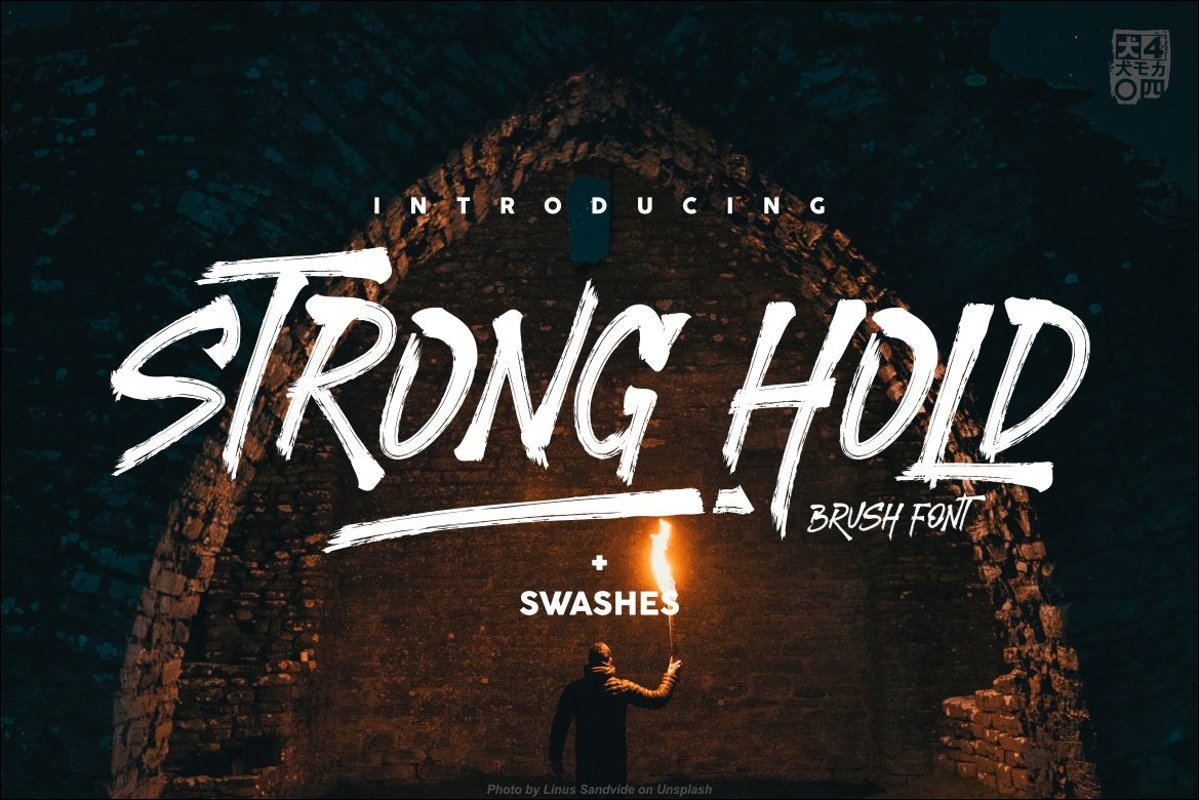 STRONGHOLD Brush font example image 1
