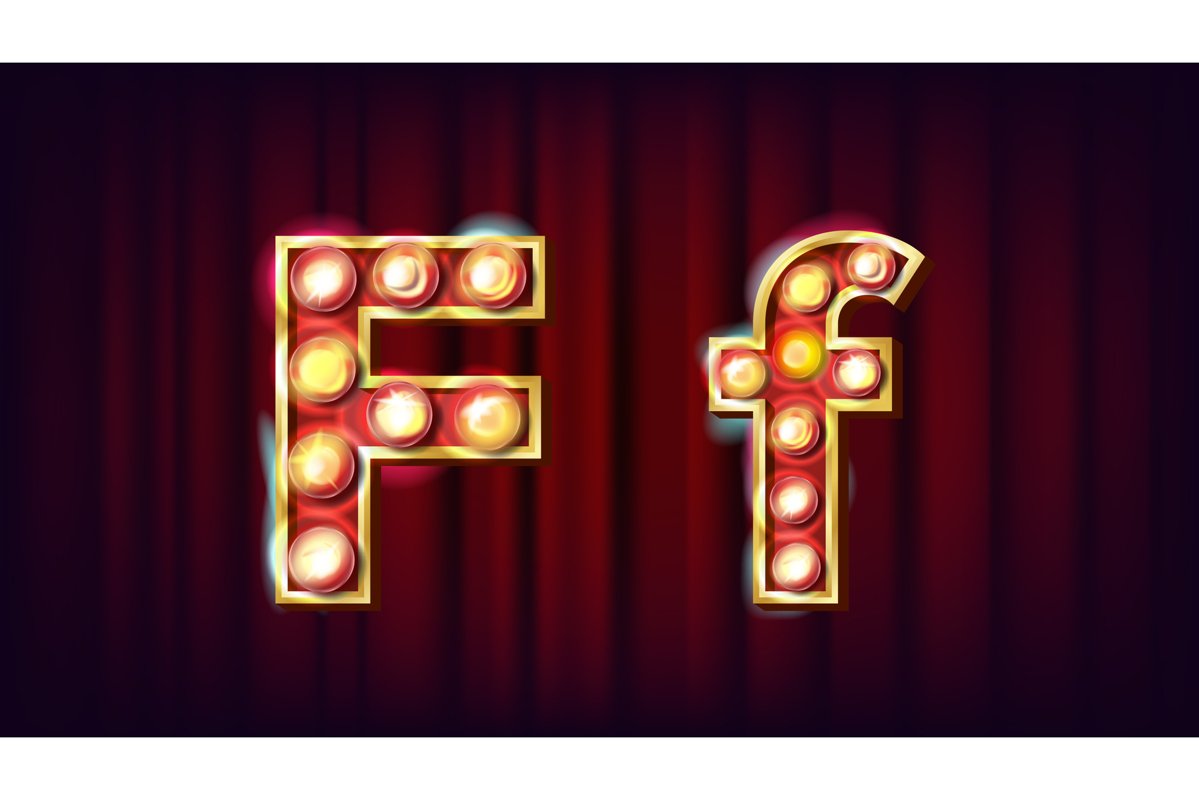F Letter Vector. Capital example image 1