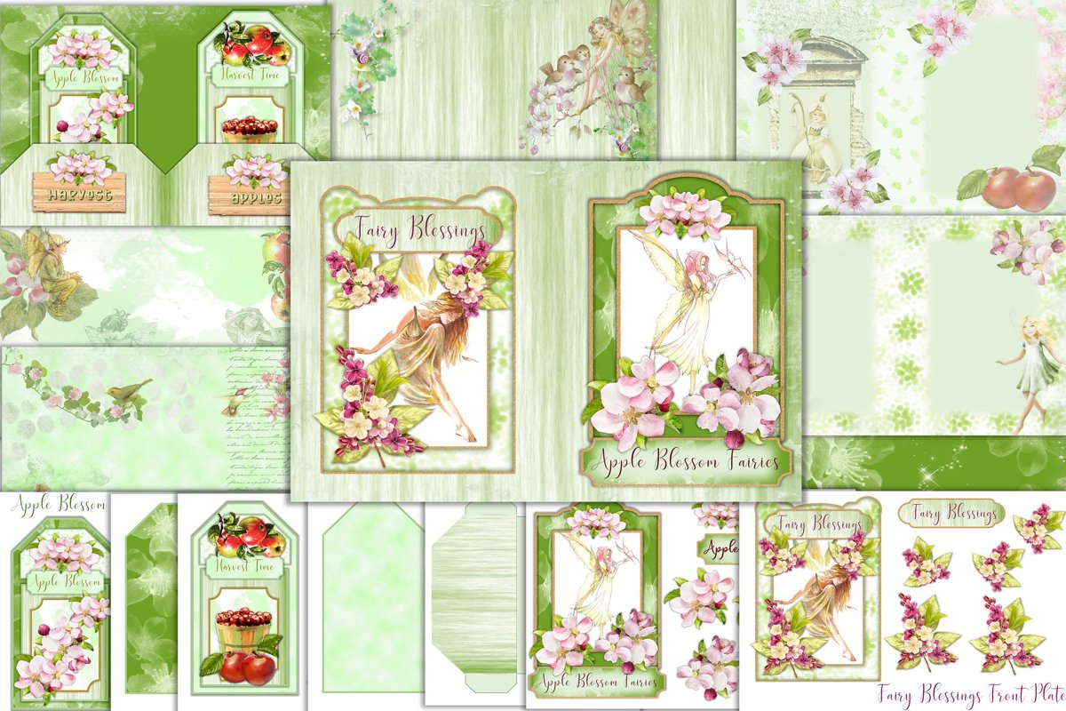 Printable Apple Blossom Fairy Journaling Kit, Free Ephemera example image 1
