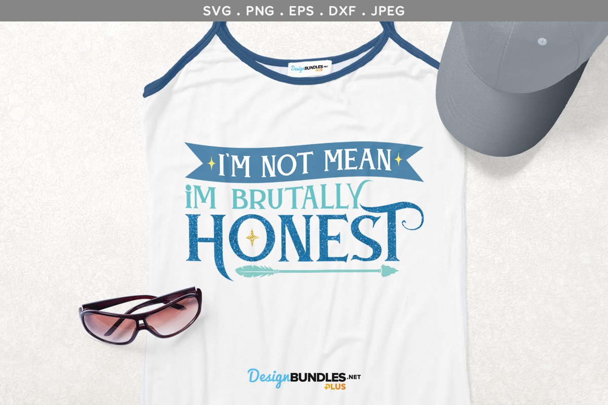 I'm Not Mean - svg, printable example image 1