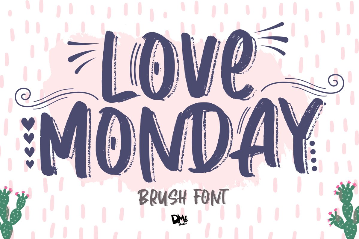 Love Monday - Brush Font example image 1