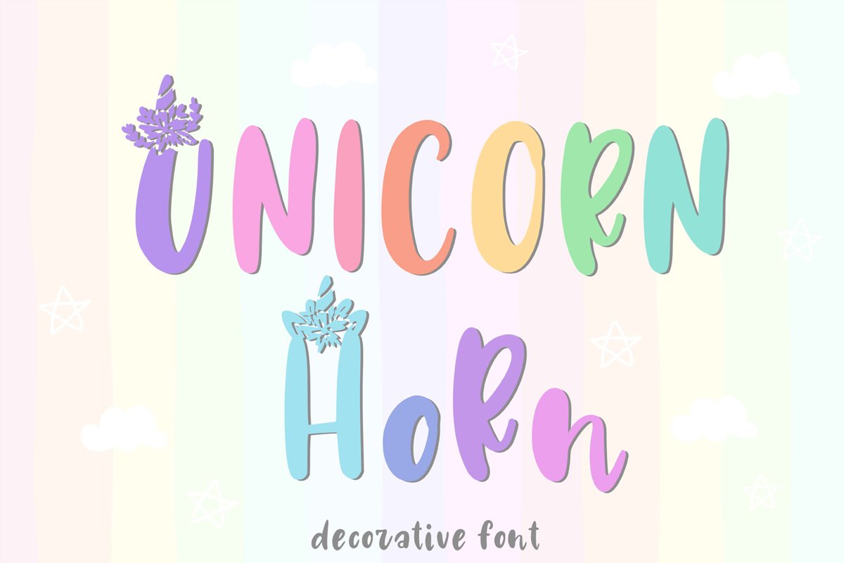 Unicorn Horn Font example image 1