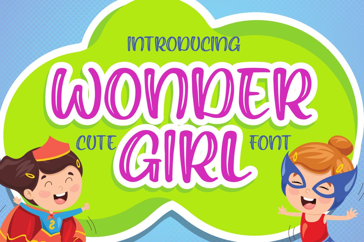 Wonder Girl - Cute Font example image 1