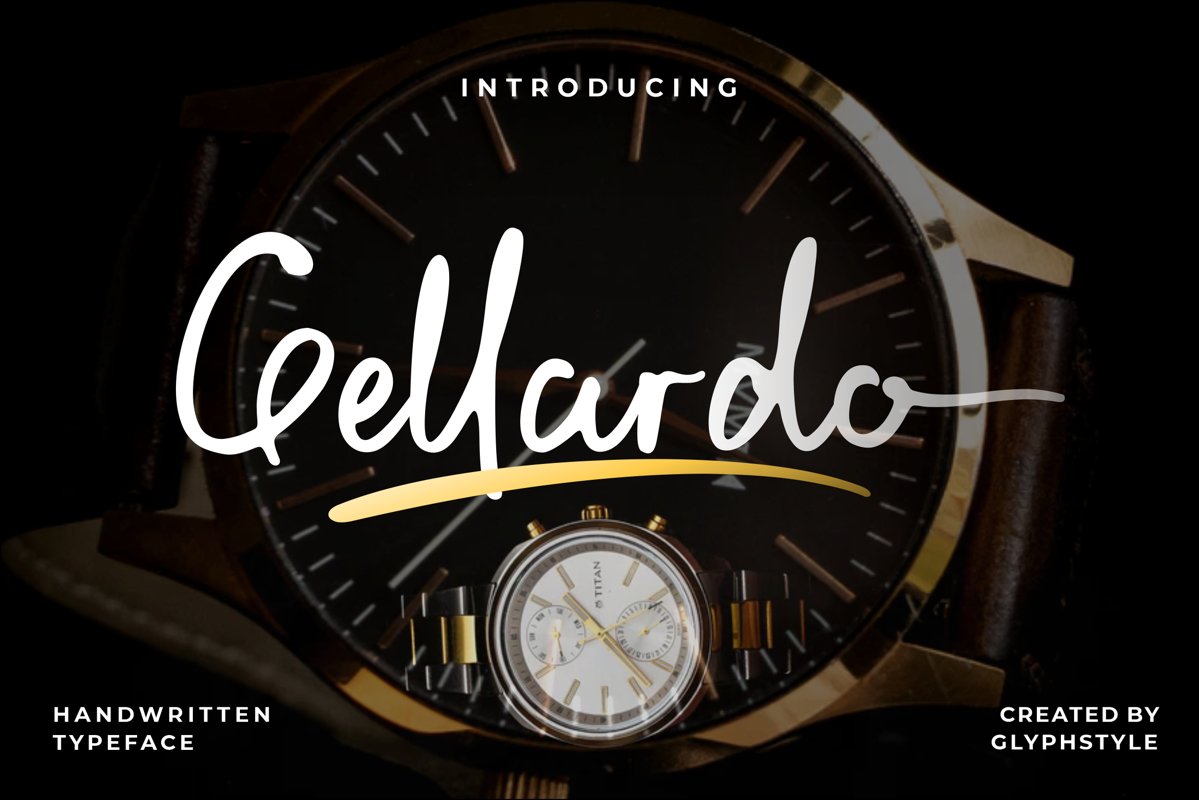 Gellardo Handwritten Typeface example image 1