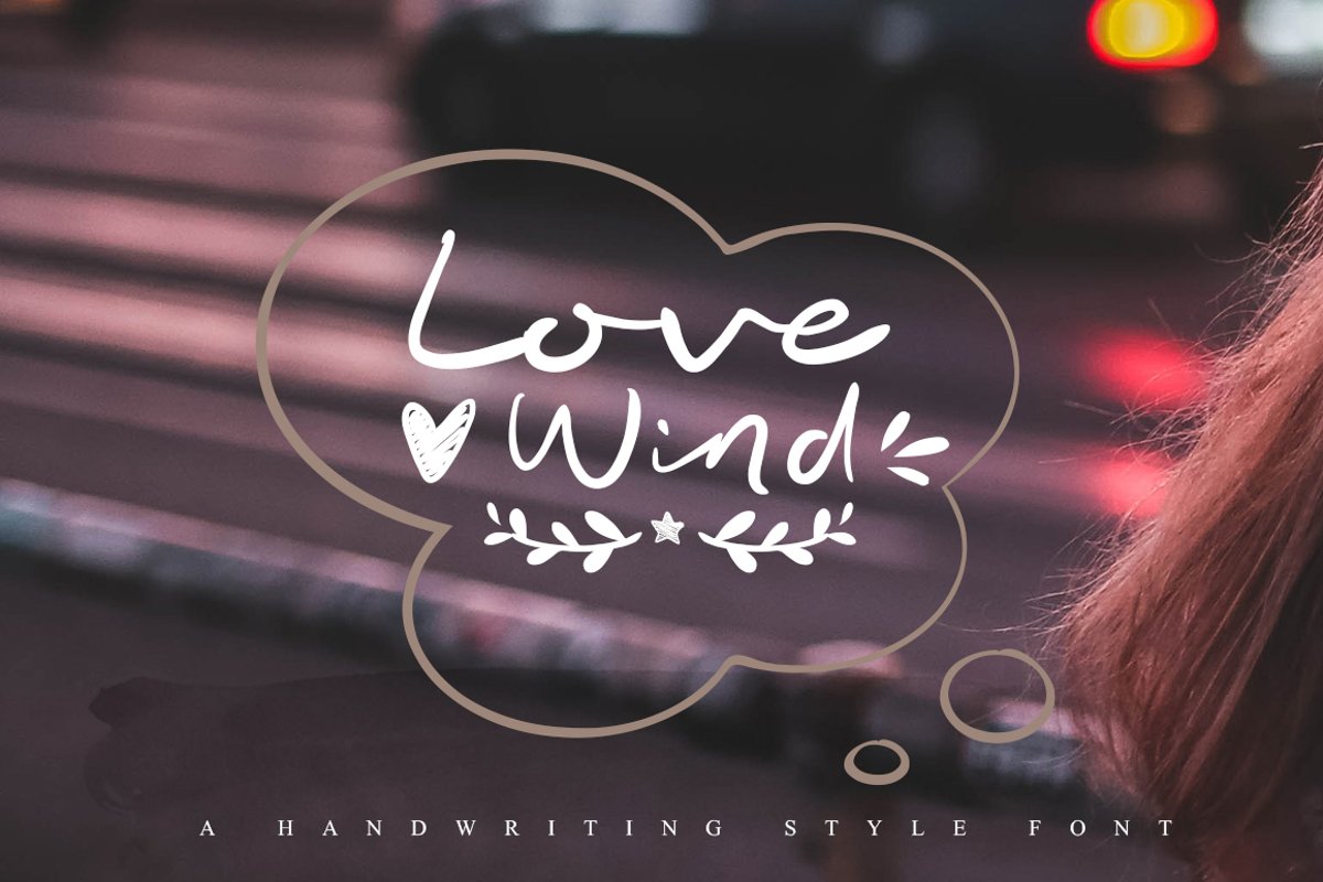 Love Wind font example image 1