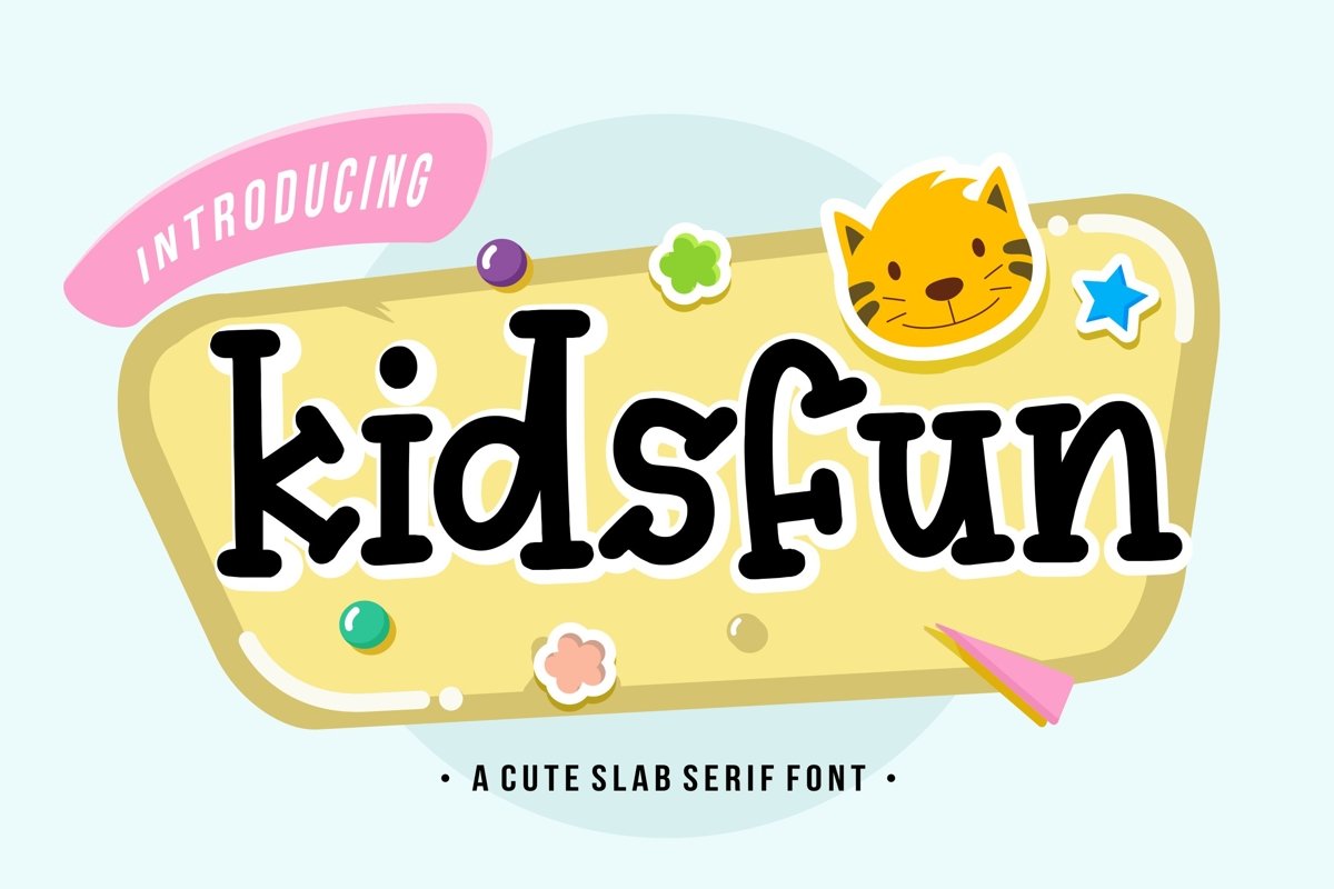 Kidsfun Cute Slab Serif Font example image 1