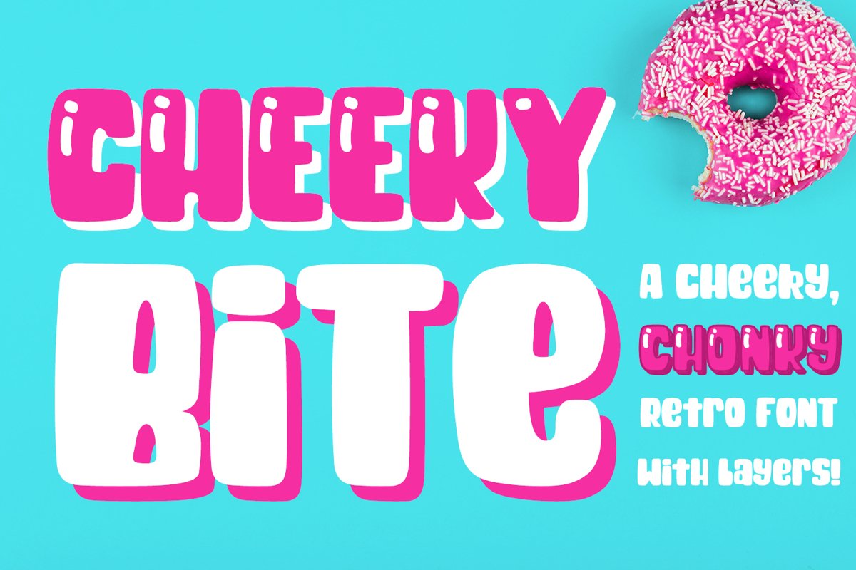 Cheeky Bite - a chunky retro font example image 1