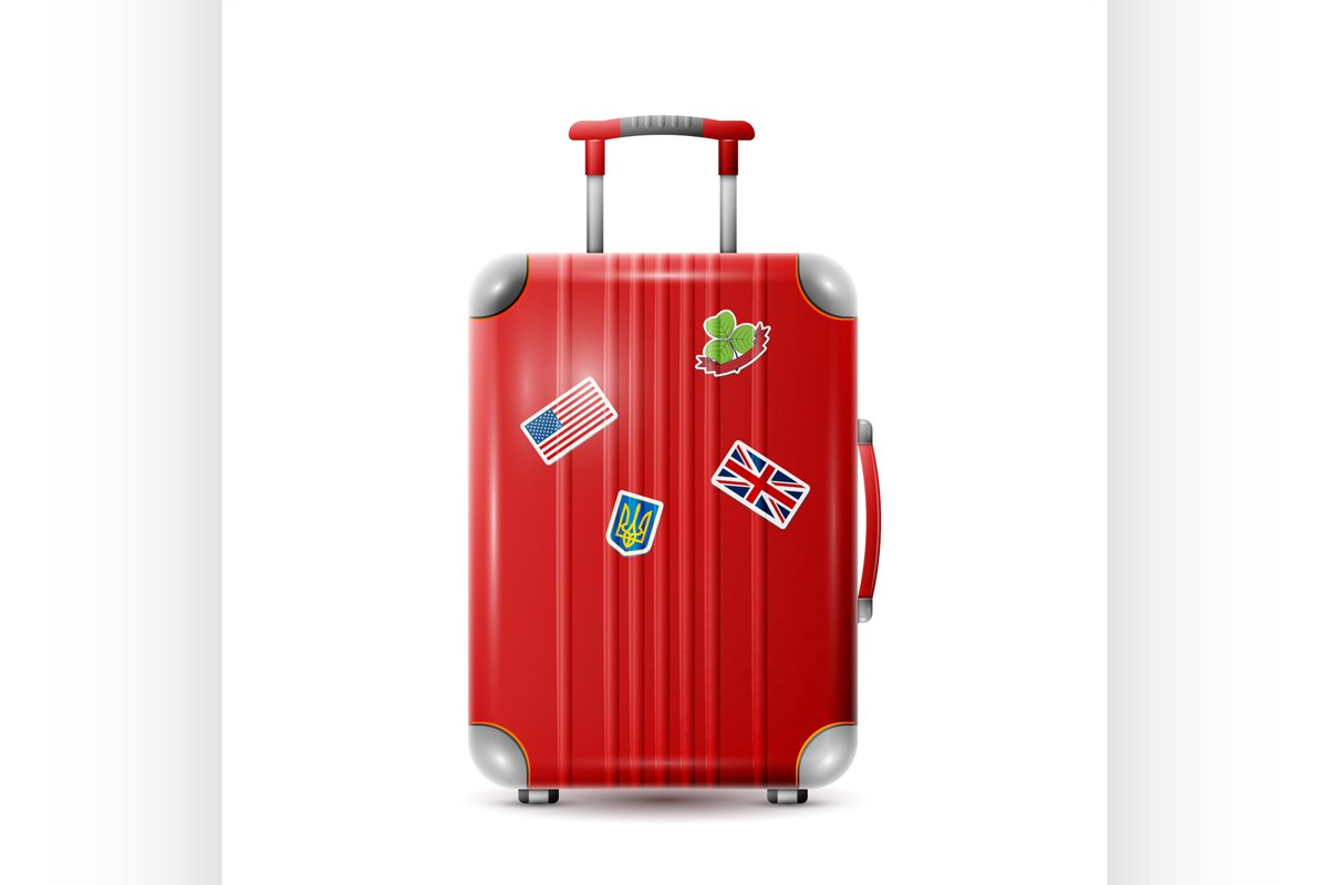 Large polycarbonate suitcase example image 1