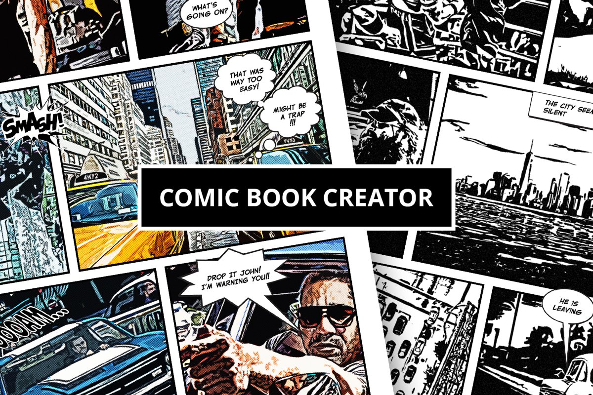 Comic Book Creator (139407) Actions Design Bundles