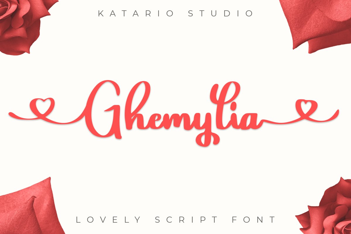 Ghemylia - Lovely Heart Font example image 1