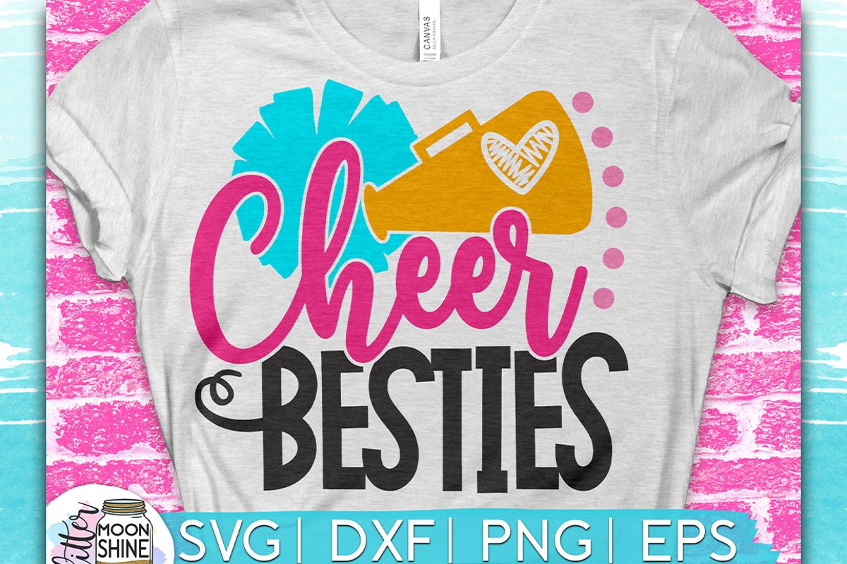 Cheer Besties SVG DXF PNG EPS Cutting Files example image 1
