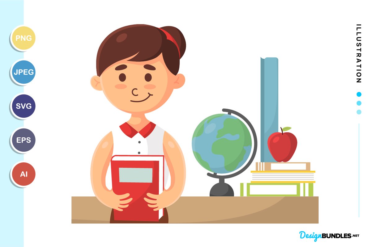 Woman Teacher Illustration example image 1