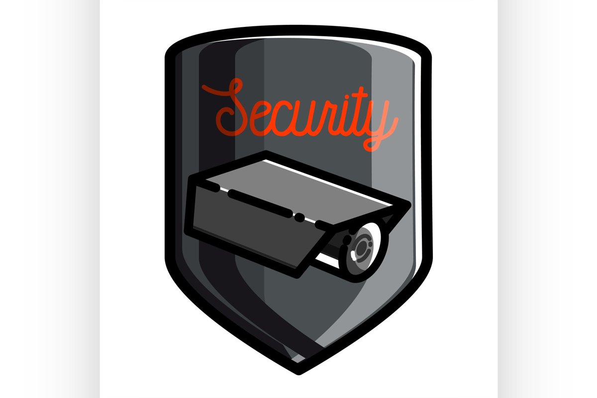 Color vintage security emblem example image 1
