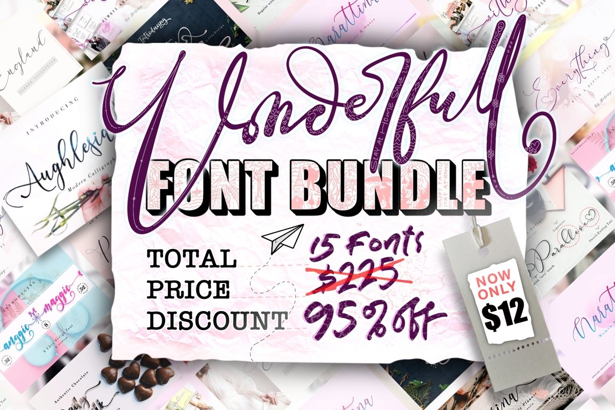 The 15 in 1 Wonderful Font Bundle example image 1
