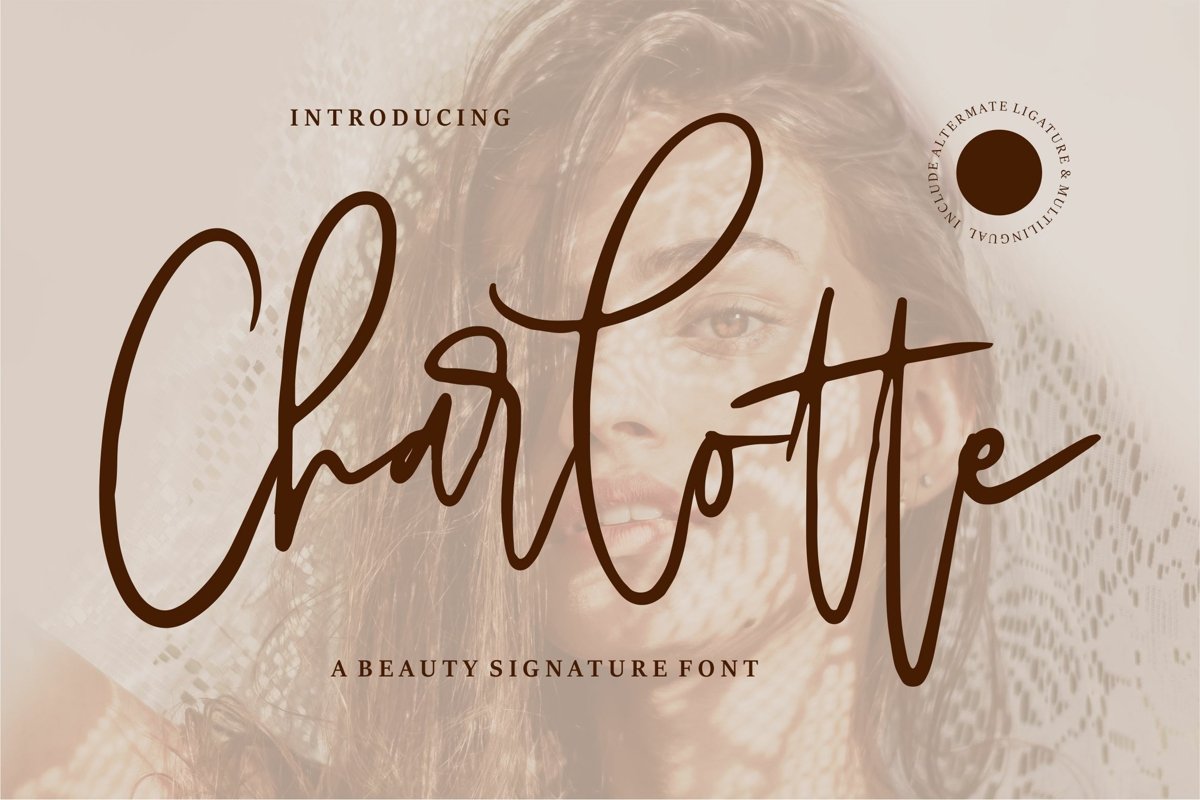 Charlotte - A Beauty Signature Font example image 1