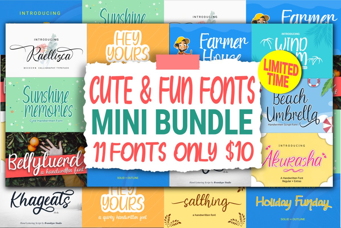 Cute & Fun Fonts Mini Bundle example image 1