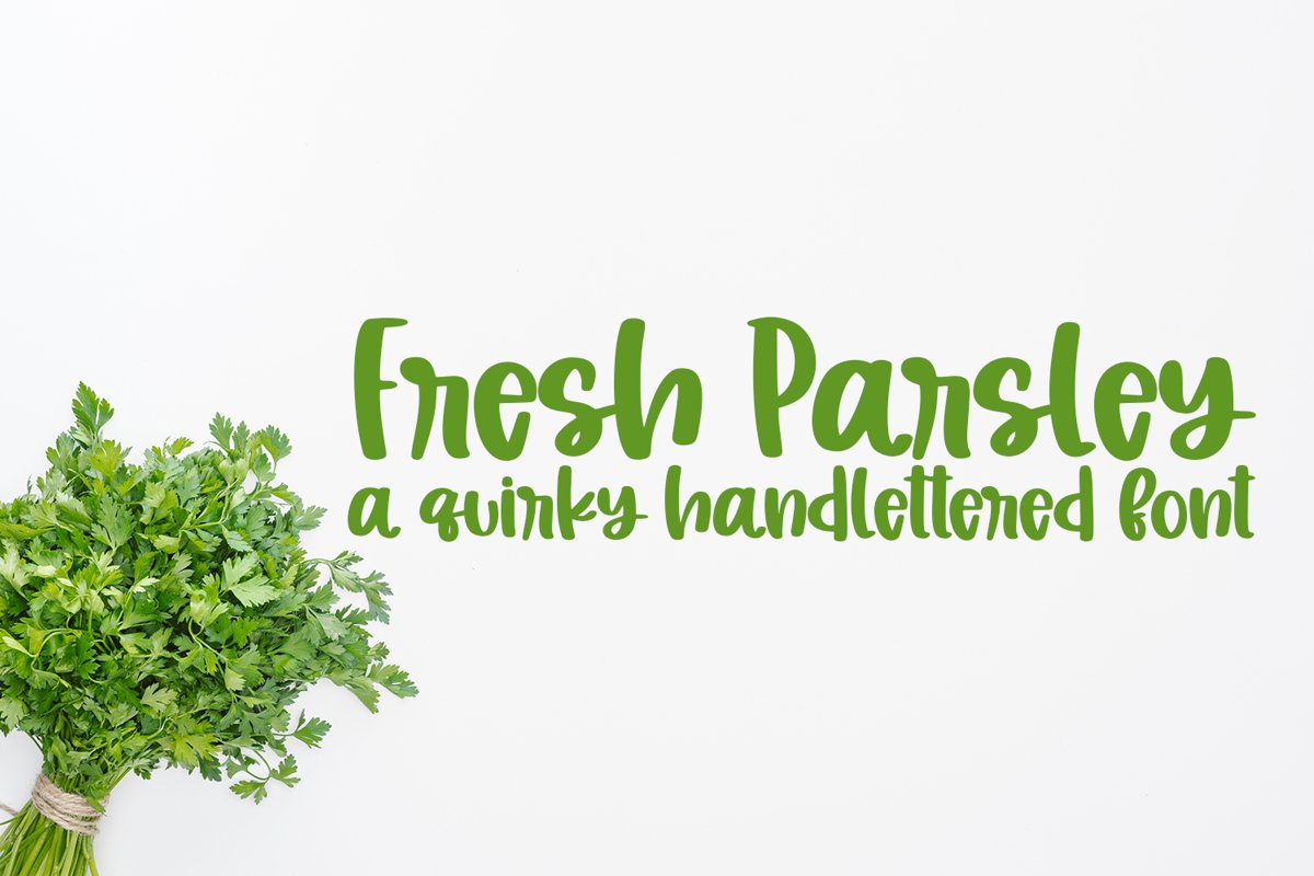 Fresh Parsley - A Quirky Hand-Lettered Font example image 1