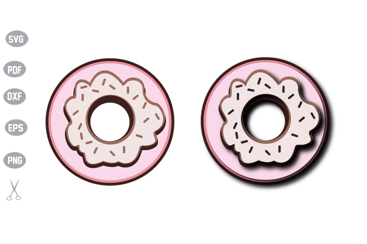 Cupcake 3D Layered Template SVG Design example image 1
