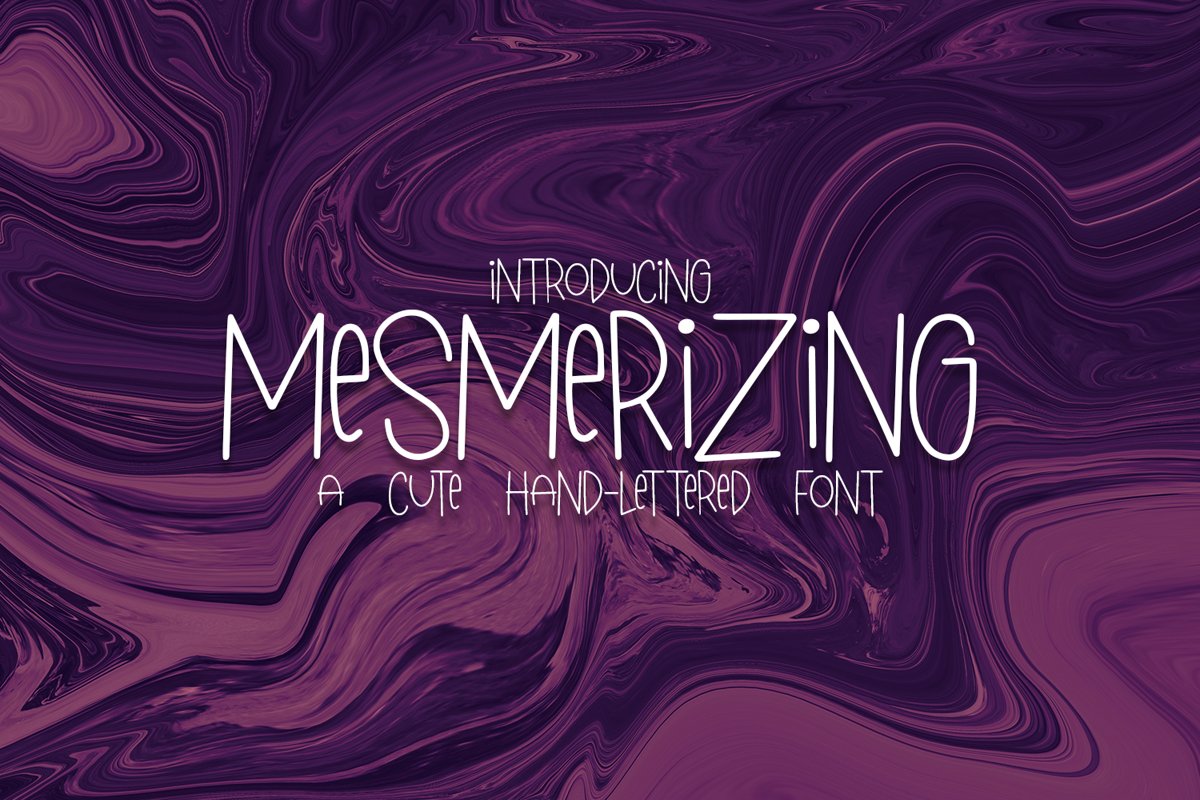 Mesmerizing - A Cute Hand-Lettered Font example image 1