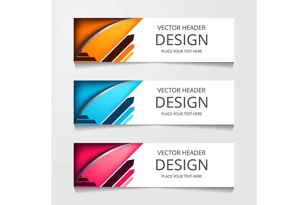 abstract geometric design banner web template. Vector Illust example image 1