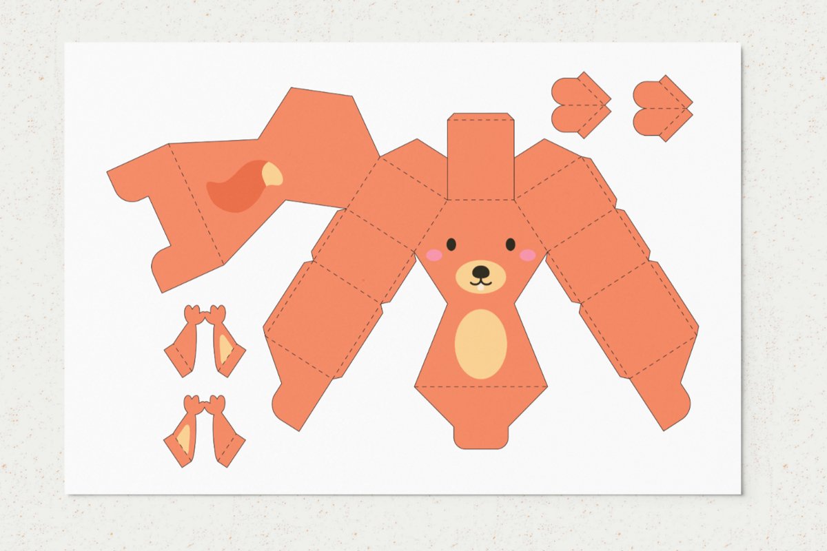 DIY Paper Squirrel Box Template SVG example image 1