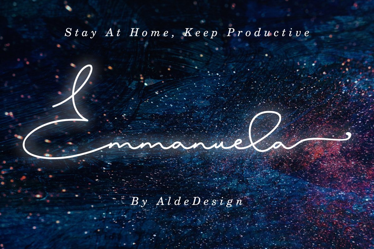 Emmanuella Signature Font example image 1