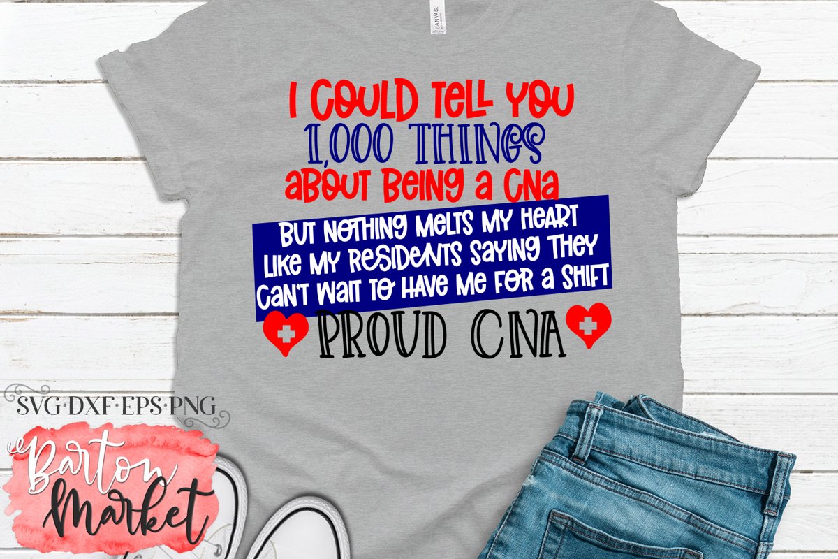 1000 Things About Being A Proud CNA SVG DXF EPS PNG example image 1