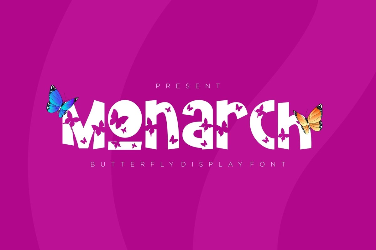 Monarch - Butterfly Display Font example image 1