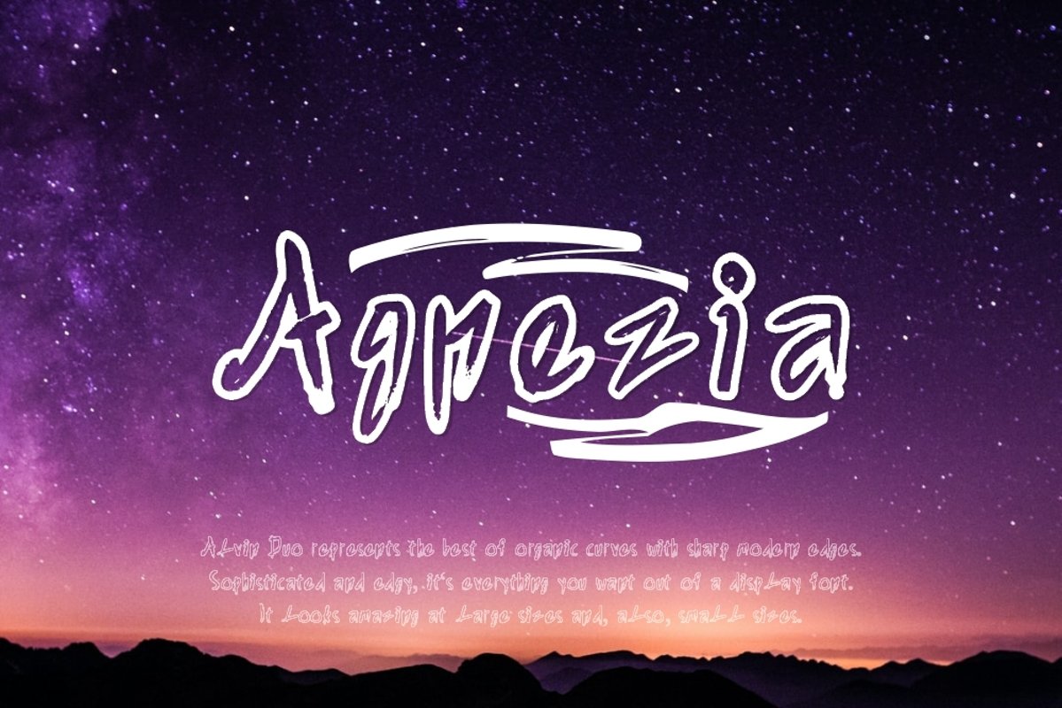 Agnezia - 5 Font styles and 150 Swashes example image 1