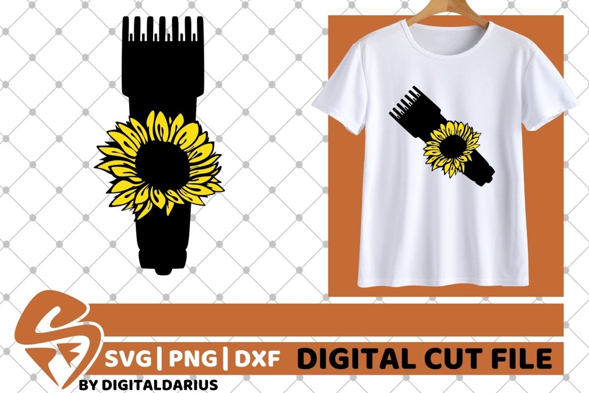Hair Clipper svg, Sunflower svg, Hair Stylist, Hairdresser example image 1