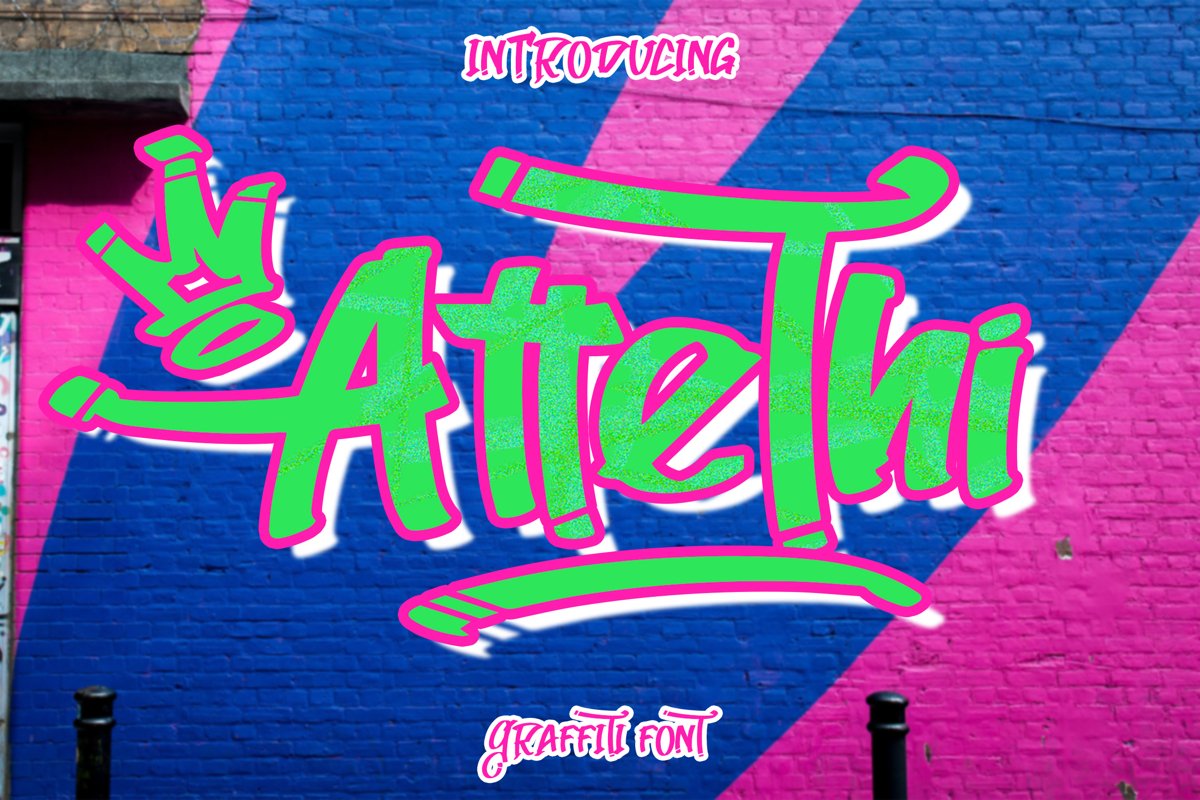 AtteThi Graffiti Font example image 1