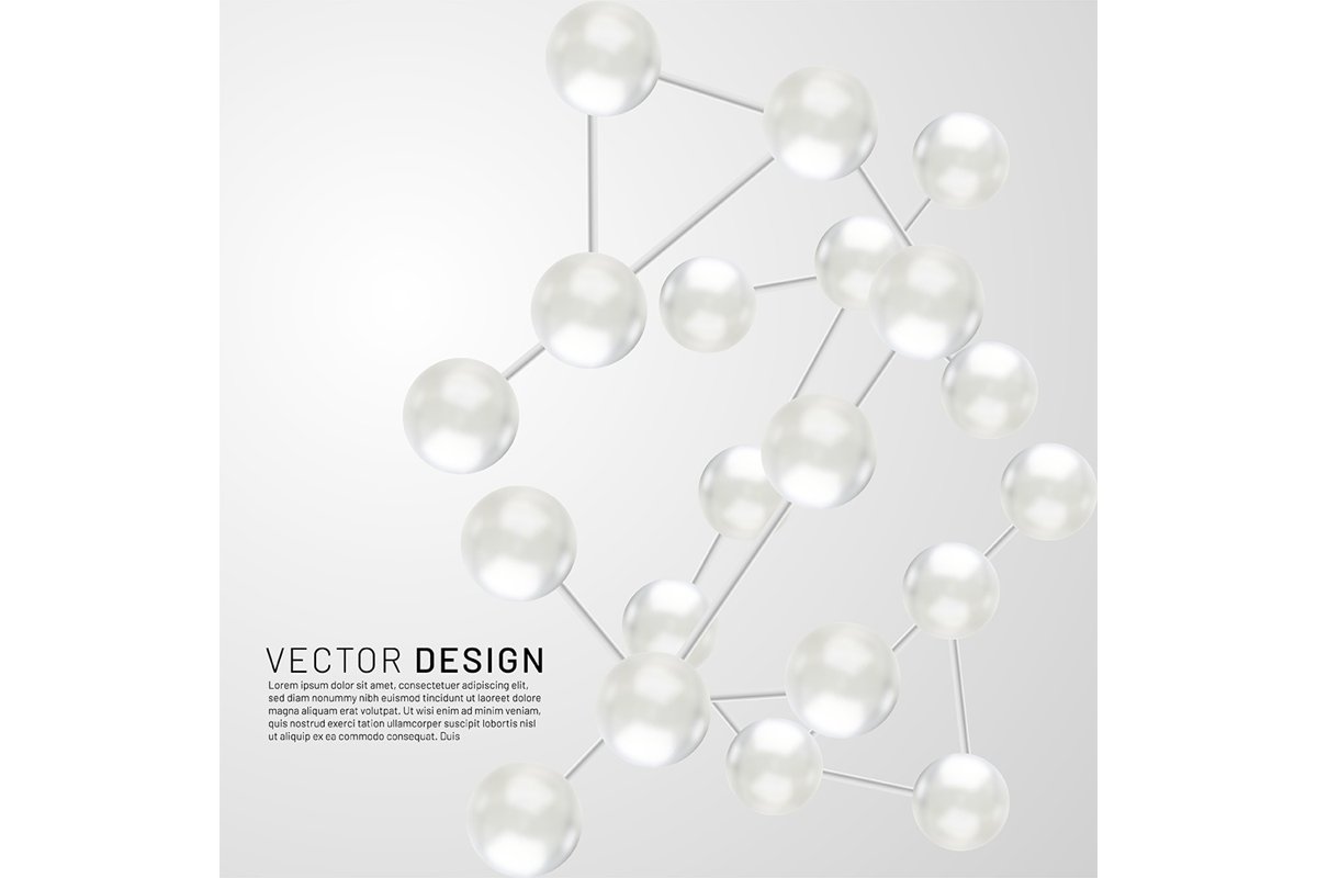 Abstract molecules design. Vector illustration example image 1