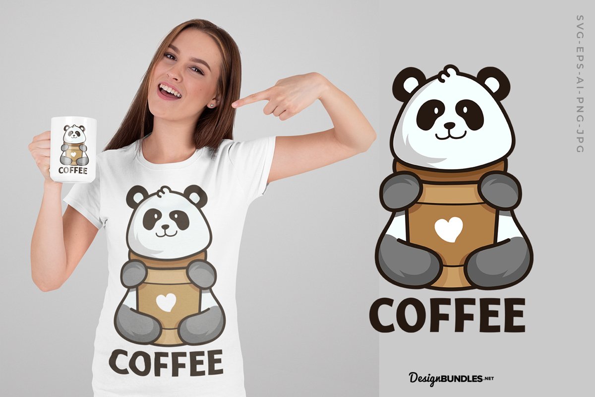 Coffee Panda illustration example image 1