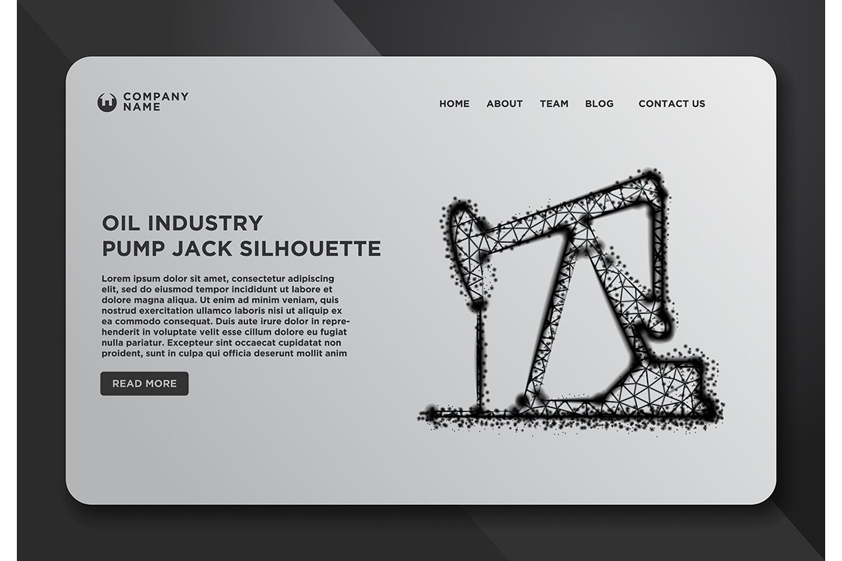 Web page design templates collection of Oil Pump Jack, Minin example image 1