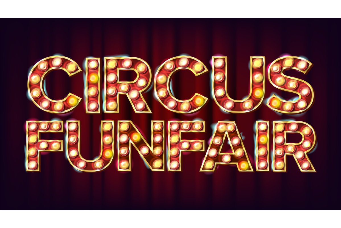 Circus Funfair Banner Sign Vector. For Party example image 1