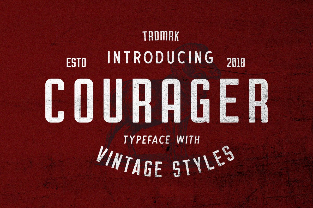 Courager Typeface (8 Fonts!) example image 1