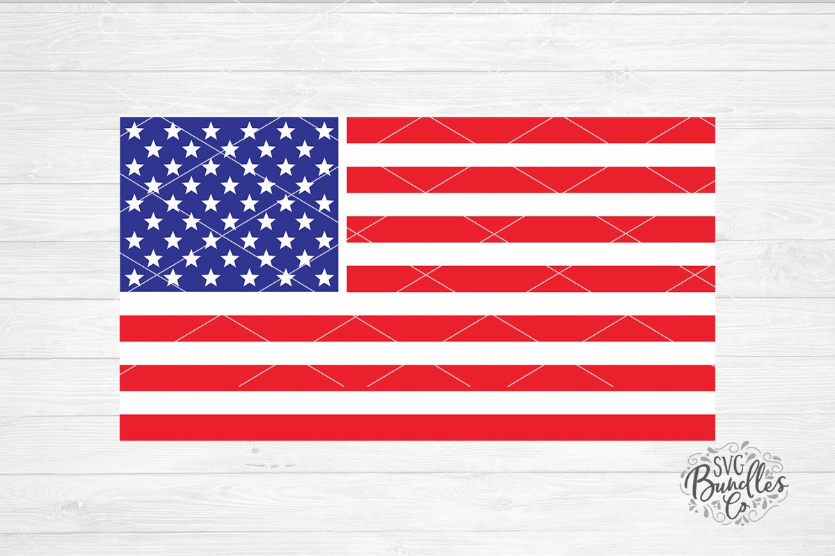 American Flag - 4th of July SVG DXF PNG example image 1