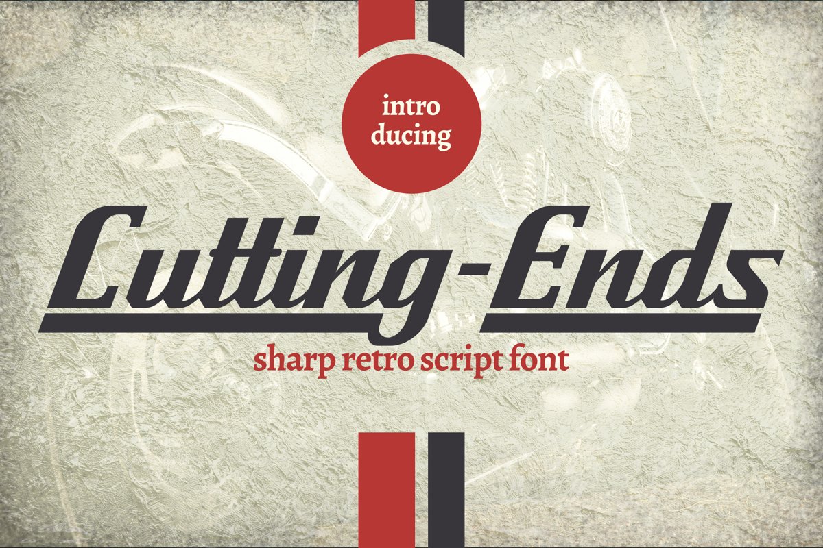 Cutting-Ends | Retro Script Font example image 1