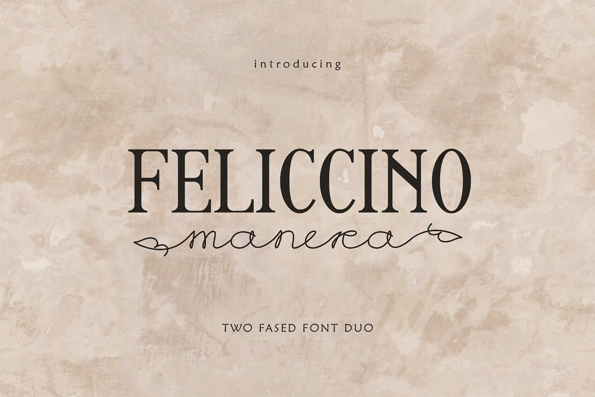 Feliccino Manera Two Faced Font Duo example image 1