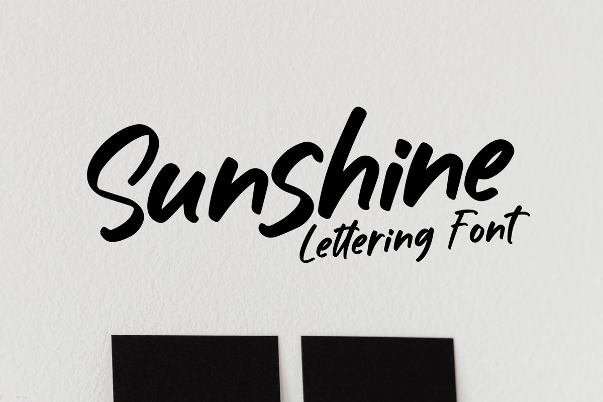 Sunshine - Lettering Font example image 1