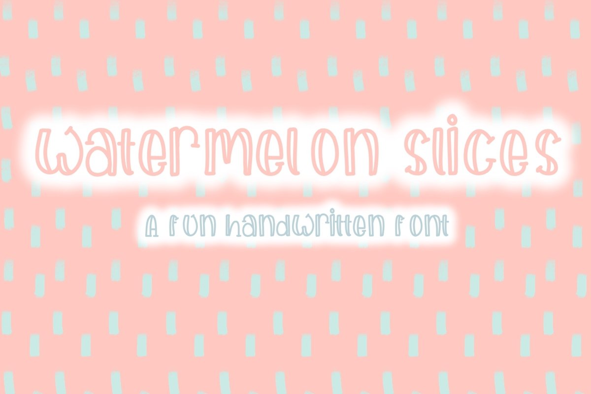 Watermelon Slices | Quirky Hand Written Font example image 1