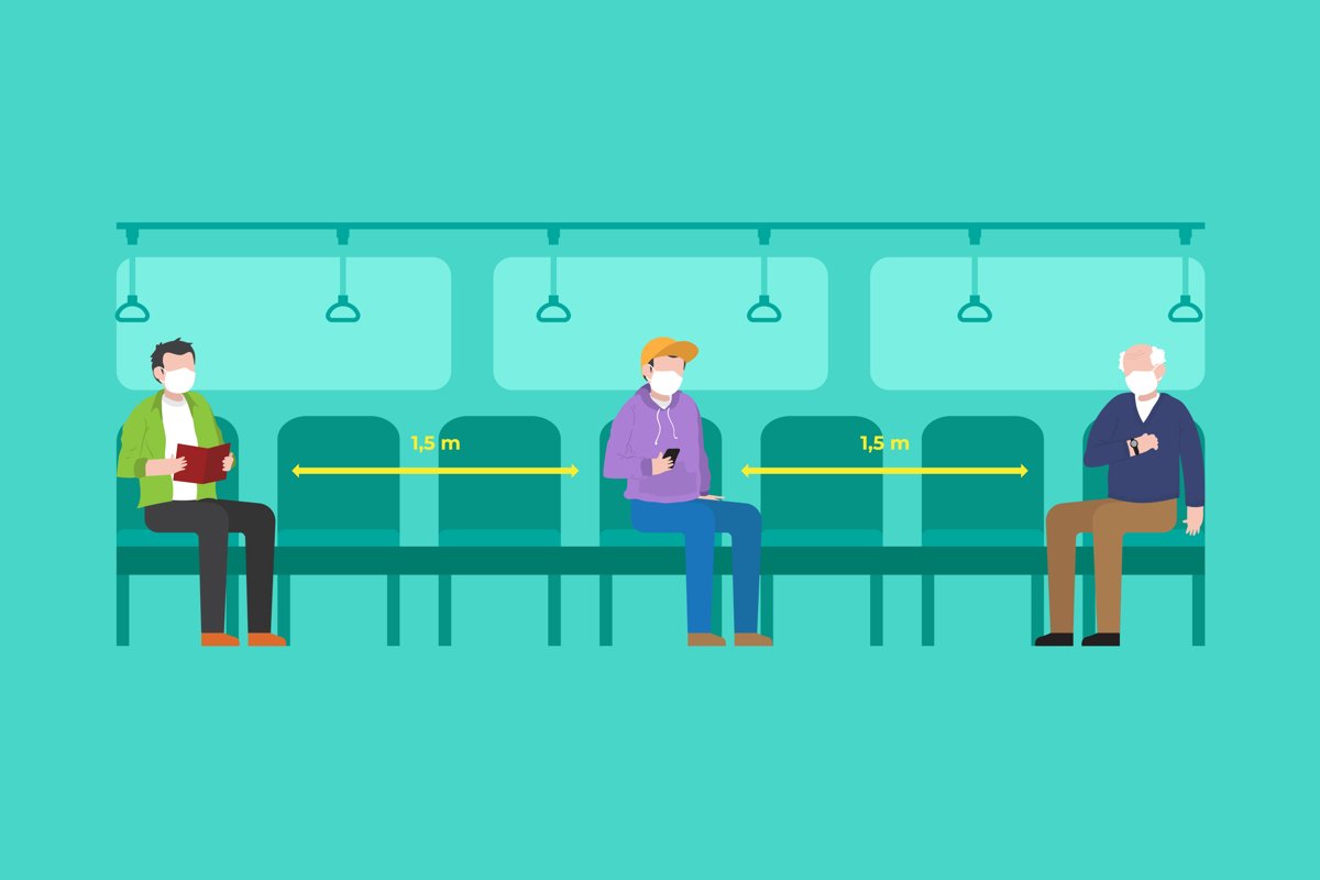 Social Distancing Illustrations example image 1