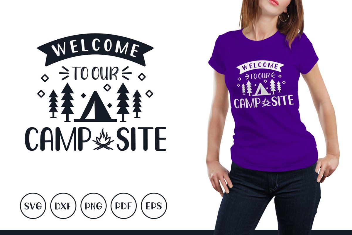 Camping SVG, Camping SVG DXF PNG EPS Cut Files example image 1