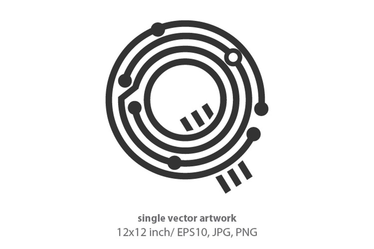 digital letter q- single vector artwork example image 1