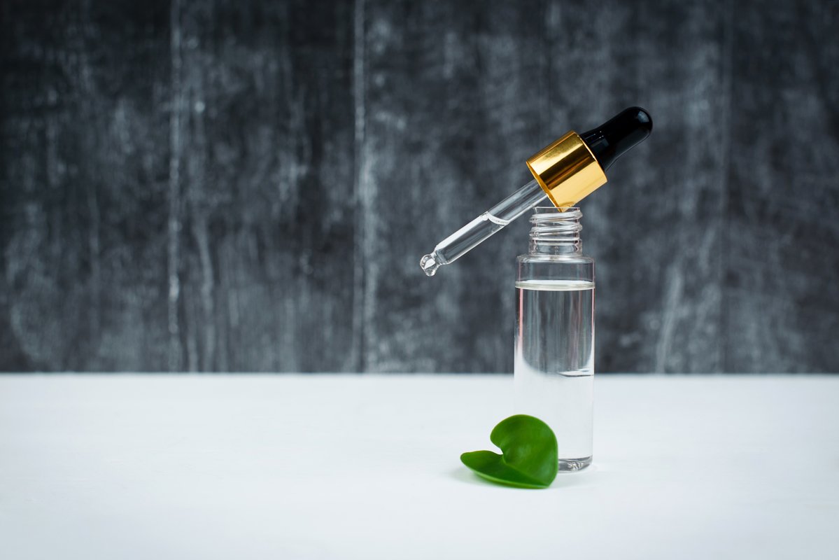 Hyaluronic acid in a clear bottle example image 1