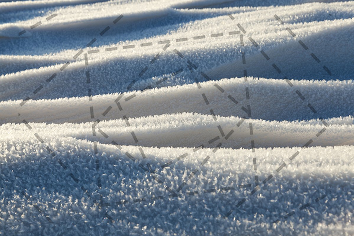 Snowdrifts, field in winter example image 1