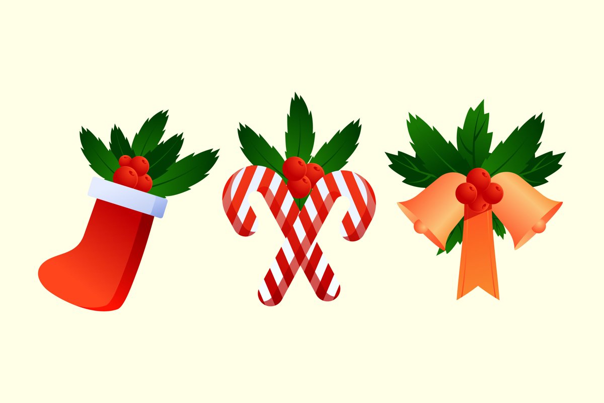 Christmas Holly Illustrations example image 1