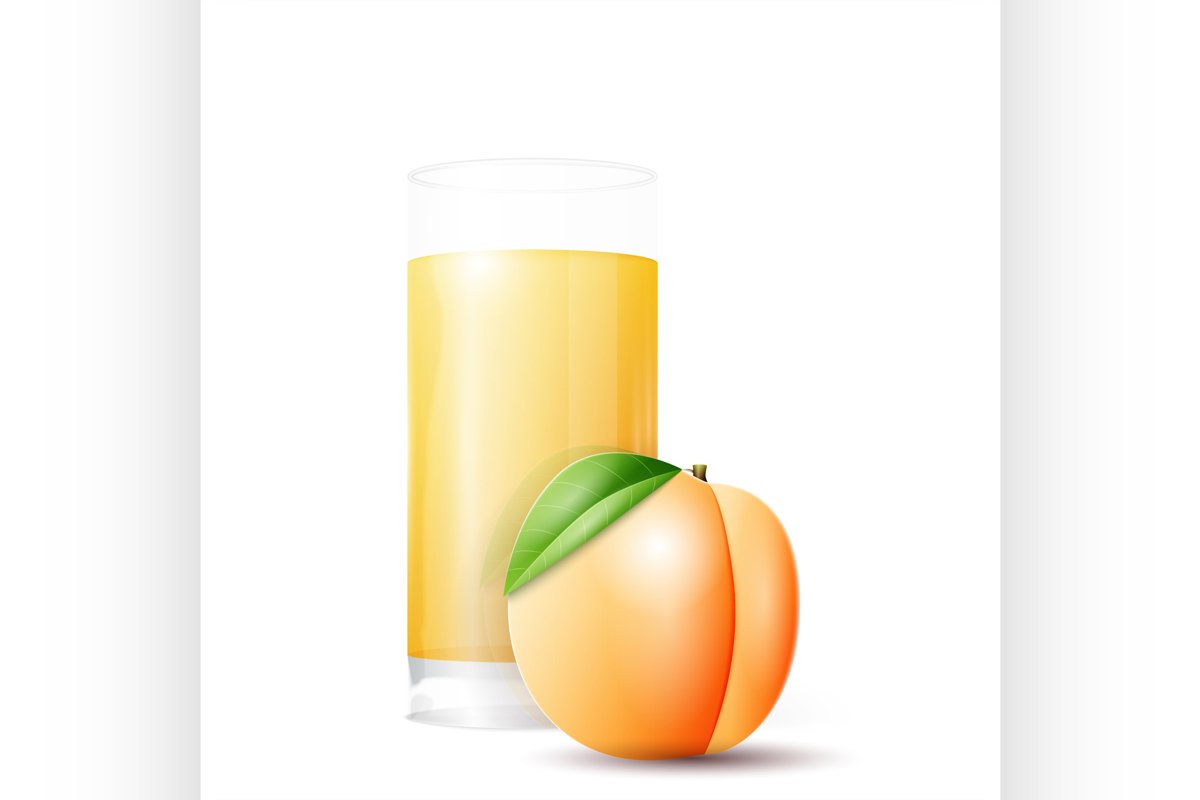 Apricot and glass of juice example image 1