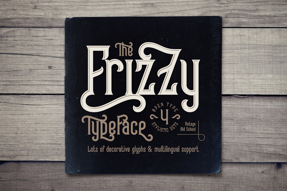 Frizzy vintage font example image 1