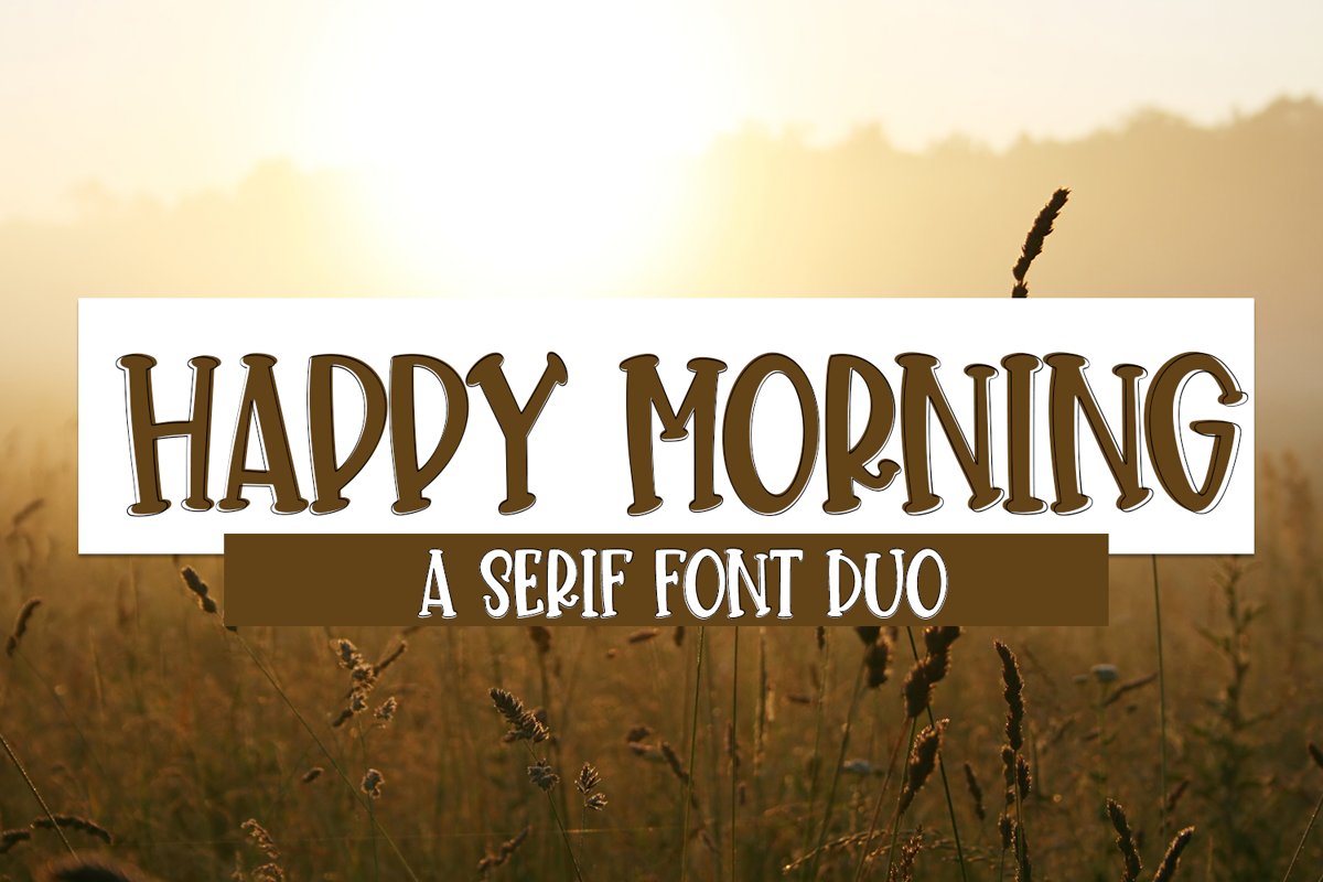 Happy Morning - A Cute Hand-Lettered Font Duo example image 1